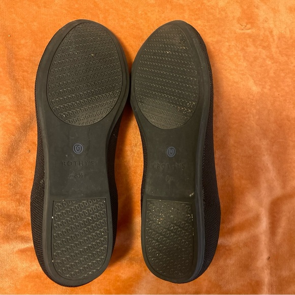 ROTHY’S The Flat Round Toe Ballet Shoes Black Slip On Women's 8.5 - Picture 8 of 9